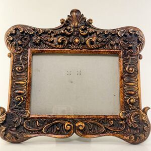 Vintage Ornate Baroque Rococo Style Bronze Gold Picture Frame Fits 5x7 Photo